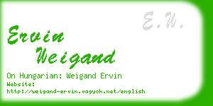 ervin weigand business card